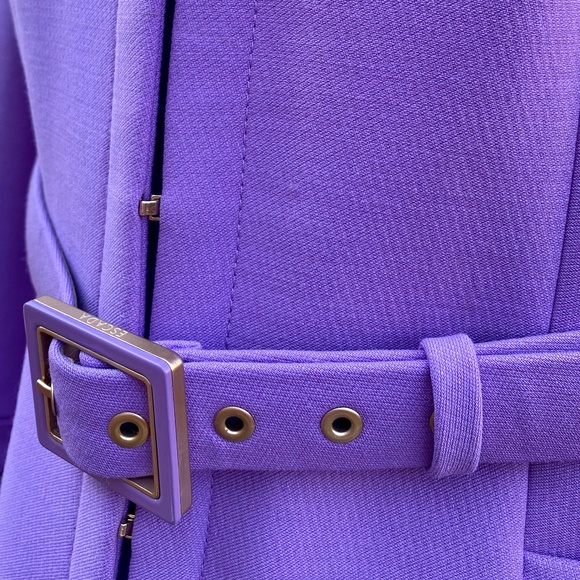 Designer Escada Virgin Wool Lavender Light Jacket  Blazer Office Outfit - Picture 8 of 12